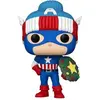 Image de Figurine Funko Marvel POP! Vinyl Holiday Capt. America Bleu 9 cm FK80032