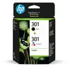Image de 301 Pack de 2 Cartouches d'Encre Noire et Trois Couleurs Authentiques (N9J72AE)