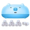 Image de Mini imprimante thermique Bluetooth portable de 57 mm avec 11 rouleaux de papier d'impression - Bleu