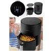 Image de Friteuse sans huile avec fenêtre - 1500W - 5L - Minuteur 30 min - Aluminium Noir