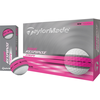 Image de TaylorMade Ball Tour Response Stripe 2025 - Lot de 12, rose