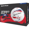 Image de TaylorMade Balles de golf SpeedSoft INK - Lot de 12, bleu/rouge