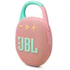 Image de JBL Clip 5, Enceinte Bluetooth ultra-portable, mousqueton intégré, son JBL Pro, basses percutantes, 12 heures d'autonomie, fonction Playtime Boost, résistante à l'eau et à la poussière IP67, en rose en occasion ou reconditionné
