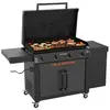 Image de Plancha 36 pouces (91cm) sur chariot avec extension et rangements Blackstone