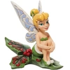 Image de Figurine de collection Fée Clochette assise sur du houx