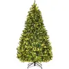 Image de Sapin de Noël 240 CM avec Lumière LED et Base en Métal, Matériau PVC et PE , Vert