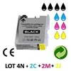 Image de Lot 10 cartouches jet d'encre compatibles LC970/LC1000 universal POUR BROTHER DCP 330C : 4 BLACK + 2 CYAN + 2 MAGENTA + 2 YELLOW
