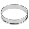 Image de Cercle à tarte bord roulé 10 cm en inox - - Argent - Inox