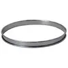Image de Cercle à tarte perforé bord roulé 28 cm en inox - - Argent - Inox
