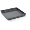Image de De Buyer - Moule à tarte carré à fond amovible en acier antiadhésif - 23 x 23 cm -, Noir en occasion ou reconditionné