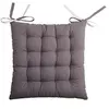 Image de Coussin de chaise bicolore réversible en coton gris et perle