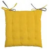 Image de Coussin de chaise 2 faces moutarde et taupe 40 cm