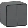 Image de - Double interrupteur va et vient IP55 - anthracite - Mureva - Schneider