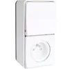 Image de - Prise 2P+T + interrupteur saillie IP55 - Mureva - blanc - Schneider