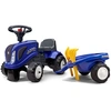 Image de Porteur tracteur New Holland avec remorque - pelle et rateau - Bleu