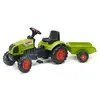 Image de Tracteur à pédales Claas avec remorque - Vert