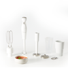 Image de Moulinex Robot Marie, Pied mixeur, 2 lames ZELKROM, 4 accessoires, 450 W, Blanc,Pied mixeur