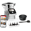 Image de Moulinex I-Companion Touch Pro, Robot cuiseur, 18 fonctions, Connecté, Pesage intégré, Recettes sur l’Ecran, XL jusqu'à 10 personnes, Argent, Fabriqué en France,Robot cuiseur multifonction connecté