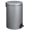 Image de Poubelle à pédale 20l gris métal 90091