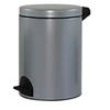 Image de Poubelle à pedale 14l gris métal 90263
