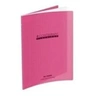Image de - 1 cahier grands carreaux 17x22cm 96 pages - couverture polypro rose 400002770