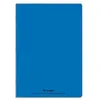 Image de Cahier piqûre 17x22 cm, 96 pages grands carreaux, Bleu