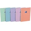 Image de Bloc OXFORD SMART 80 feuilles, format A5, quadrillé 5x5, coloris pastel assortis