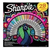 Image de - 28 Marqueurs permanents - Pointe fine x 20 et Pointe ultra-fine x 8 - couleurs assorties