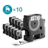 Image de LabelManager Pack de 10 cassettes ruban D1, haute résistance, Noir/Blanc, 19mm x 7m