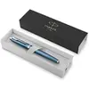 Image de Stylo roller IM Premium Bleu et Gris avec finition chrome pointe fine