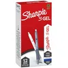 Image de Sharpie S-Gel | Stylos gel | Pointe moyenne (0,7 mm) | Corps bleu glacier et blanc perle | Encre bleue | Lot de 12 en occasion ou reconditionné