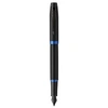 Image de Coffret cadeau IM Vibrant Rings Stylo plume Bagues bleu océan et Recharge d'encre bleue Plume moyenne Satin Noir laqué