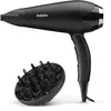 Image de BaByliss Sèche-cheveux Turbo Smooth - Sèche-cheveux puissant de 2200W, Diffuseur large, Technologie ionique anti-frisottis, 3 réglages de température et 2 réglages de vitesse, noir, D572DE en occasion ou reconditionné