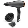 Image de BaByliss Sèche-cheveux Air Pro avec Diffuseur - Fabriqué en Italie, Moteur Professionnel AC, Sèche-cheveux puissant 2200W, Technologie ionique Anti-Frisottis, 2 températures & 2 vitesses, Noir, 6719DE en occasion ou reconditionné