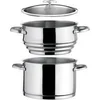 Image de - ELYSEE - 1 faitout inox 24 cm, 1 couvercle et 1 cuit vapeur Universel