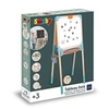 Image de Tableau pliable en tilleul avec ardoise double face