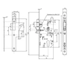 Image de Serrure à larder D457 urgence axe 50mm T20 bout rond finition inox - - 14499000