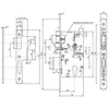 Image de Serrure monopoint à larder D459 urgence axe 50mm T20 bout rond finition inox - - 14510000