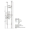 Image de Serrure 4 points série 20215 automatique L2150mm têtière 16mm Axe 50mm bout carré sans gâche - - 26767000
