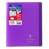 Image de Cahier Koverbook protège-cahier piqué polypro 96 pages Séyès 17 x 22 cm Violet Transparent