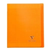 Image de Cahier Koverbook protège-cahier piqué polypro 96 pages Séyès 17 x 22 cm Orange Transparent