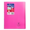 Image de Cahier Koverbook protège-cahier piqué polypro 96 pages Séyès 24 x 32 cm Rose Transparent