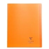 Image de Cahier Koverbook protège-cahier piqué polypro 96 pages Séyès 24 x 32 cm Orange Transparent