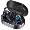 Image de Ecouteurs sans fil Bluetooth Q25 Noir avec crochets d'oreille pour la course, la marche, l'entraînement