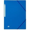 Image de Chemise à élastique 3 rabats 24 x 32 cm dos 3 cm - couleurs classiques bleue - Lot de 10