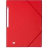 Image de Chemise à élastique 3 rabats 24 x 32 cm dos 3 cm - couleurs classiques rouge - Lot de 10