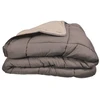 Image de Toison d'or Couette chaude bicolore COCOON taupe/lin 200 x 200 cm