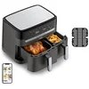 Image de Dual Easy Fry & Grill Gris, EY905B10, Air fryer & gril, 2 tiroirs