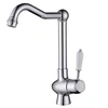 Image de Robinet evier de cuisine mitigeur laiton chrome design retro bec haut