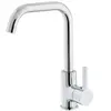 Image de Robinet mitigeur laiton chrome pour evier de cuisine bec haut butee economie eau